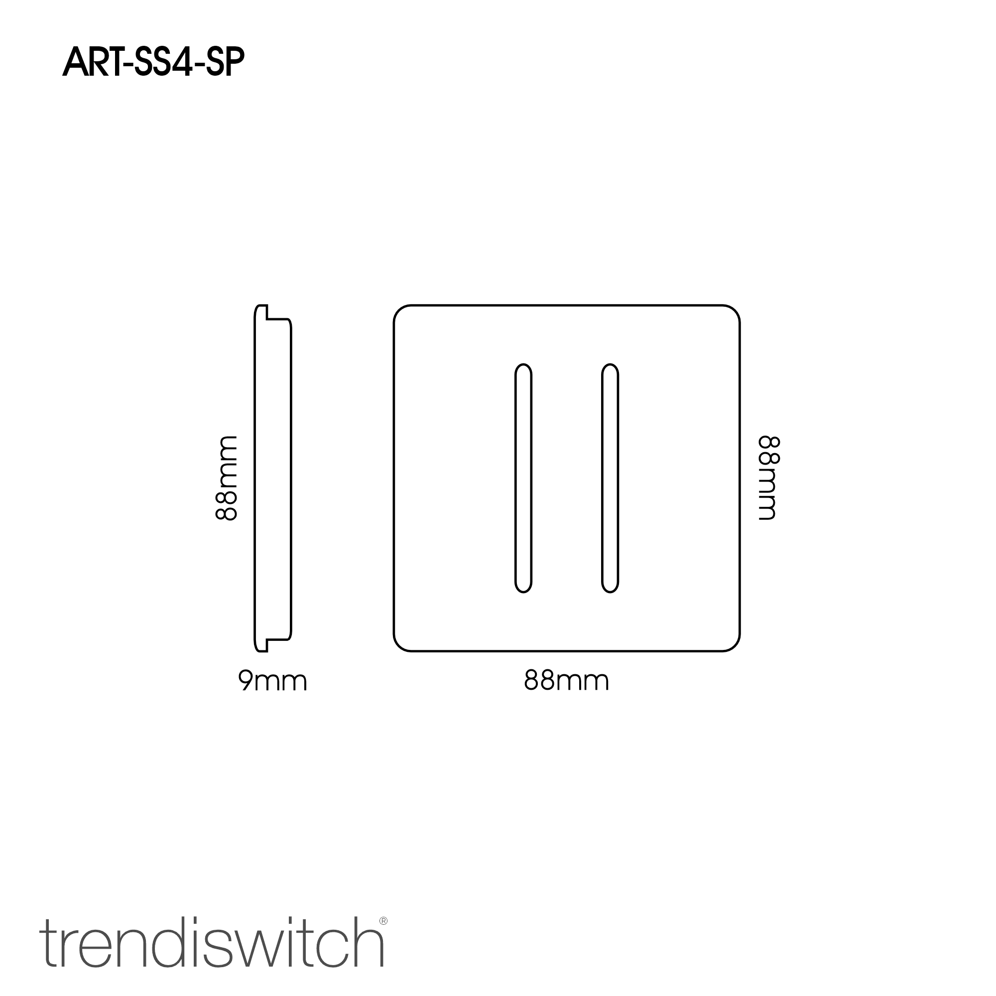 2 Gang Retractive Home Automation Rocker Switch 10AX Plum ART-SSR2PL  Trendi Plum